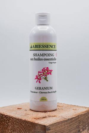 Shampoing Geranium Bio Réparateur - Cheveux Fins et Fragiles 